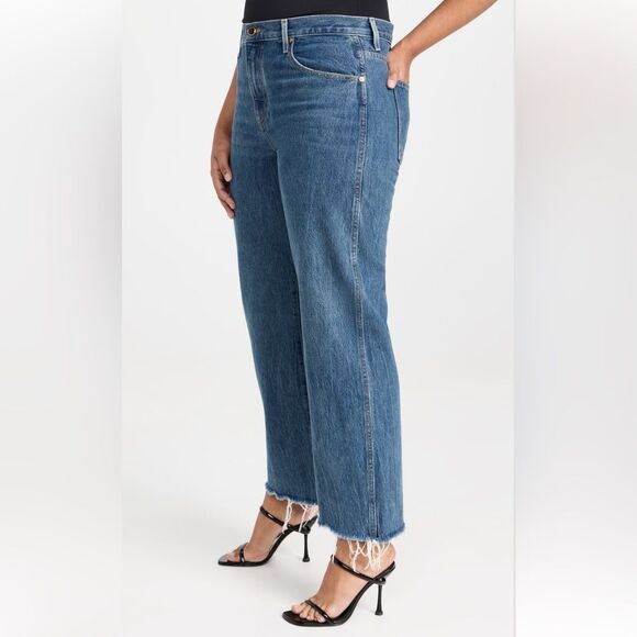 NEW KHAITE The Kerrie Raw Hem Jeans Size 32 - Picture 2 of 9
